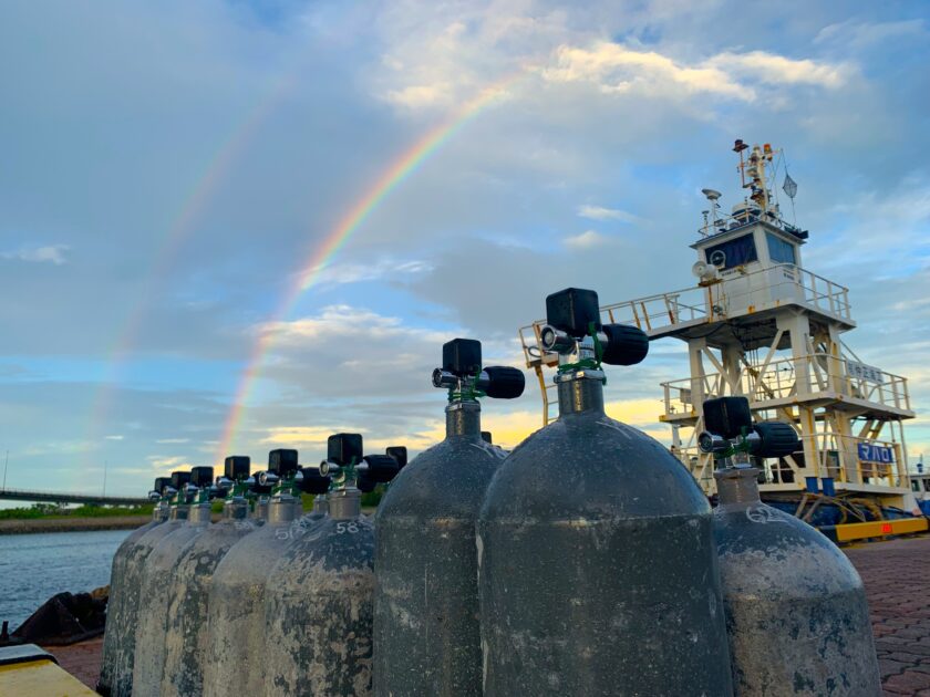 今朝はダブルレインボー🌈🌈