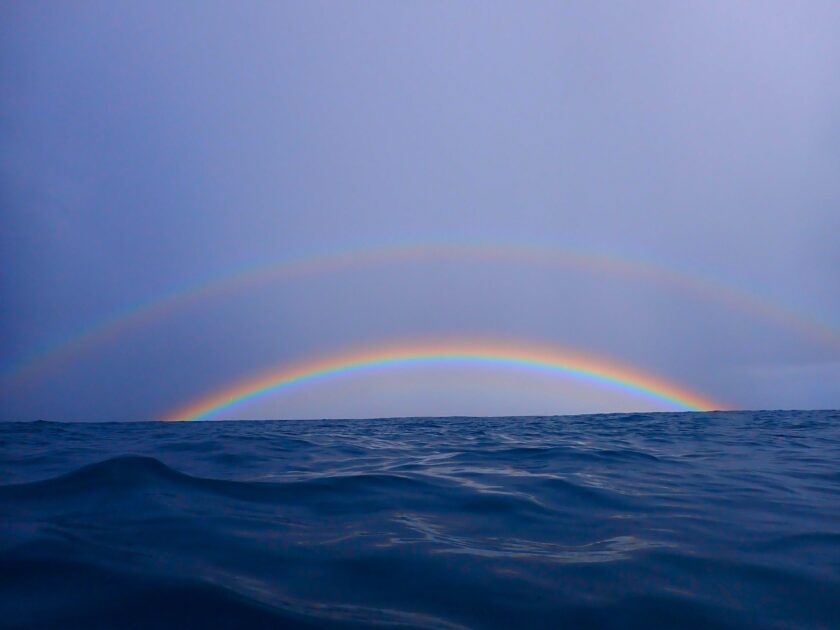 二日続けて二重の虹🌈🌈